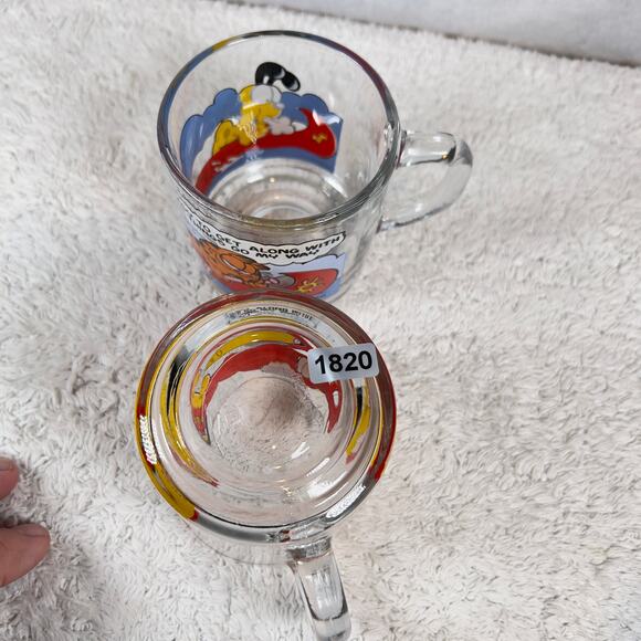 Vintage Anchor Hocking X McDonalds X Garfield 1978 Two Coffee Mugs Jim Davis USA - Picture 15 of 15